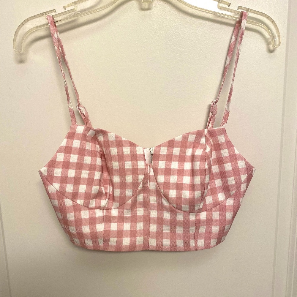 Asos gingham bra top